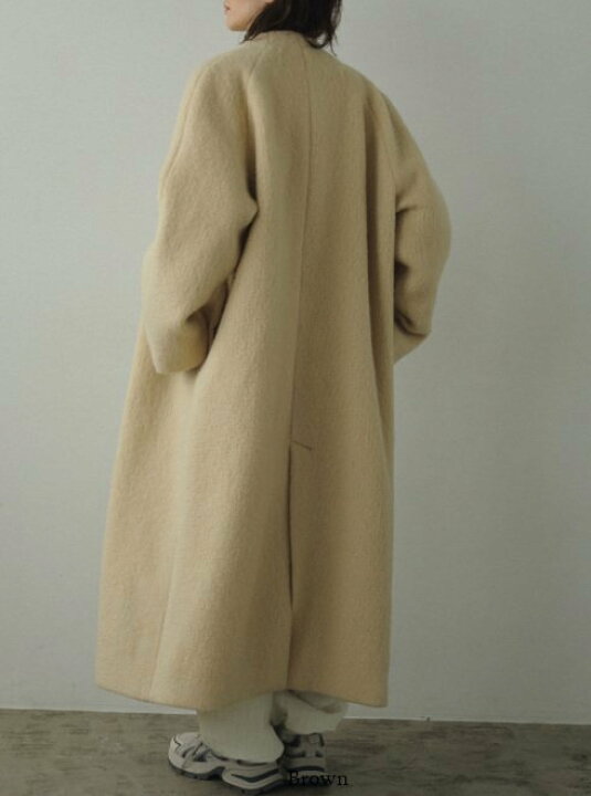 楽天市場】【即日出荷】anuke アンヌーク Collarless Shaggy Coat 24 
