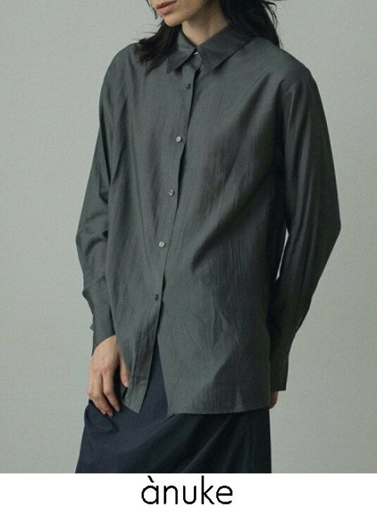 楽天市場】【即日出荷】anuke アンヌーク Sheer Satin Shirts 24秋冬 