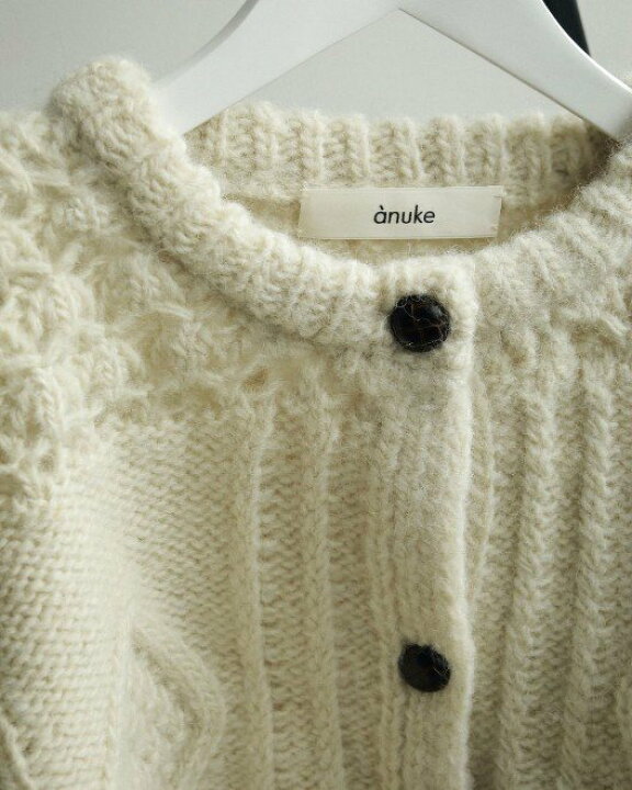 楽天市場】【即日出荷】anuke アンヌーク Cable Knit Cardigan 24秋冬 