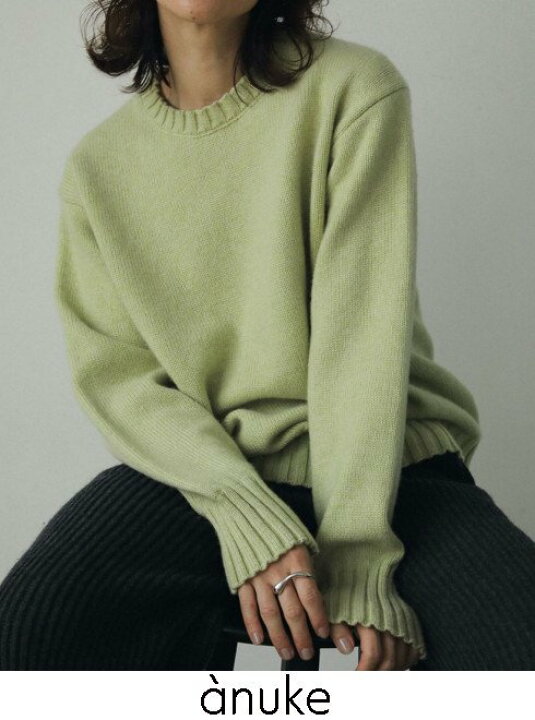楽天市場】【即日出荷】anuke アンヌーク Crewneck Soft Knit 24秋冬 