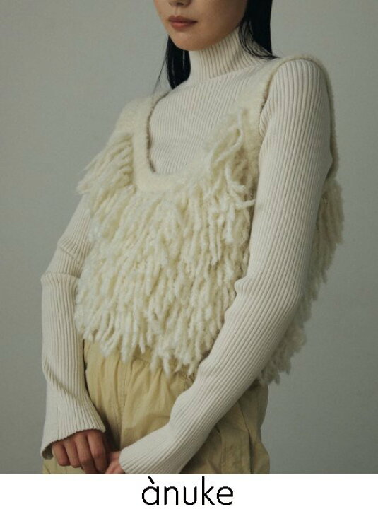 楽天市場】【即日出荷】anuke アンヌーク Fringe Knit Bustier 24秋冬  