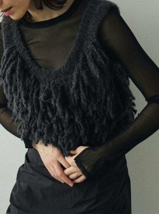 楽天市場】【即日出荷】anuke アンヌーク Fringe Knit Bustier 24秋冬  