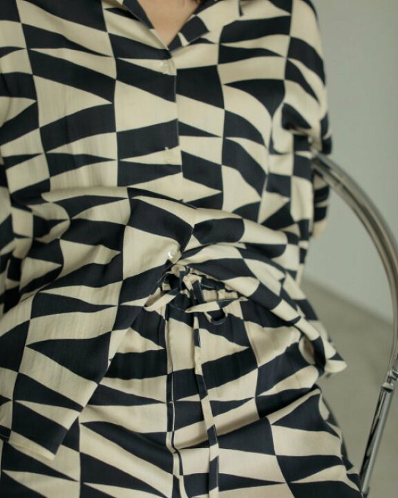 楽天市場】【予約】anuke アンヌーク Geometric Satin Shirts 24春夏 