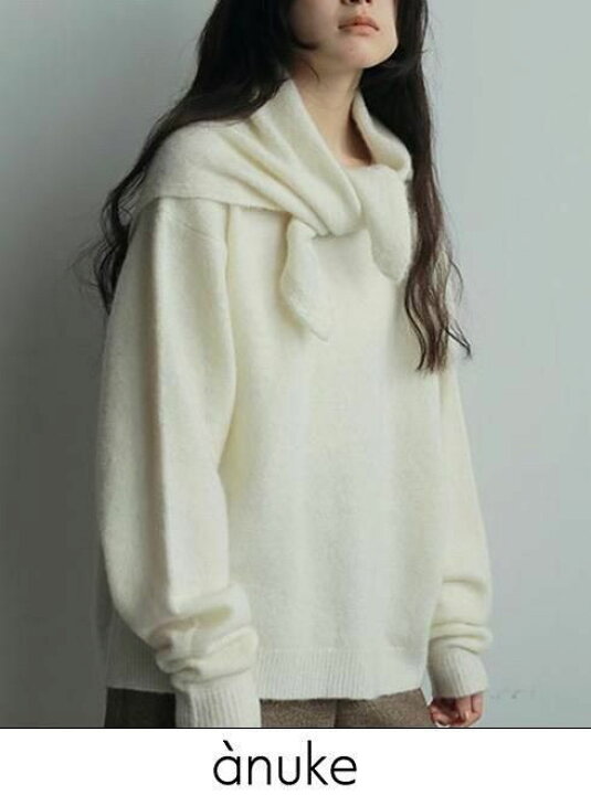 楽天市場】【予約】anuke アンヌーク Layered Scarf Knit☆ 25秋冬予約  
