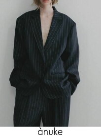 【予約】anuke アンヌーク Over Linen Jacket★ 26春夏予約 62610104 ジャケット 入荷予定 : 3月中旬〜 26春受注会 オーバーリネンジャケット セットアップ アウター 羽織