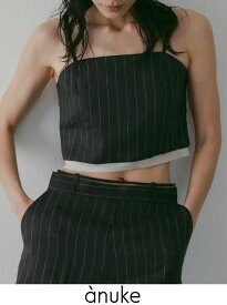 【予約】anuke アンヌーク Linen Compact Camisole★ 26春夏予約 62610409 キャミソール・ベアトップ・ビスチェ 入荷予定 : 3月中旬〜 26春受注会 リネンコンパクトキャミソール トップス セットアップ