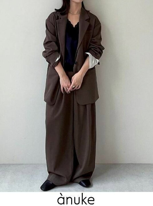 楽天市場】【予約】anuke アンヌーク Doubletuck Wide Pants☆ 26春夏