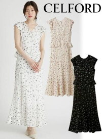 【即日出荷】(限定価格20%OFF&500円OFF) CELFORD セルフォード ピグメントフラワーワンピース 25秋冬 CWFO254082 フレアワンピース 【新作】 26sp