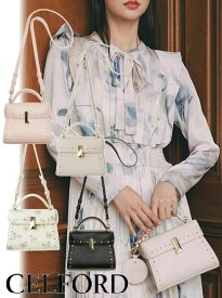 【即日出荷】【待望追加】(限定価格8%OFF&500円OFF) CELFORD セルフォード 【リュタン】ビジュースタッズポシェット 25秋冬3 CWGB259502 ハンドバッグ 秋小物【新作】 クリマスマギフト 【ラッピング】