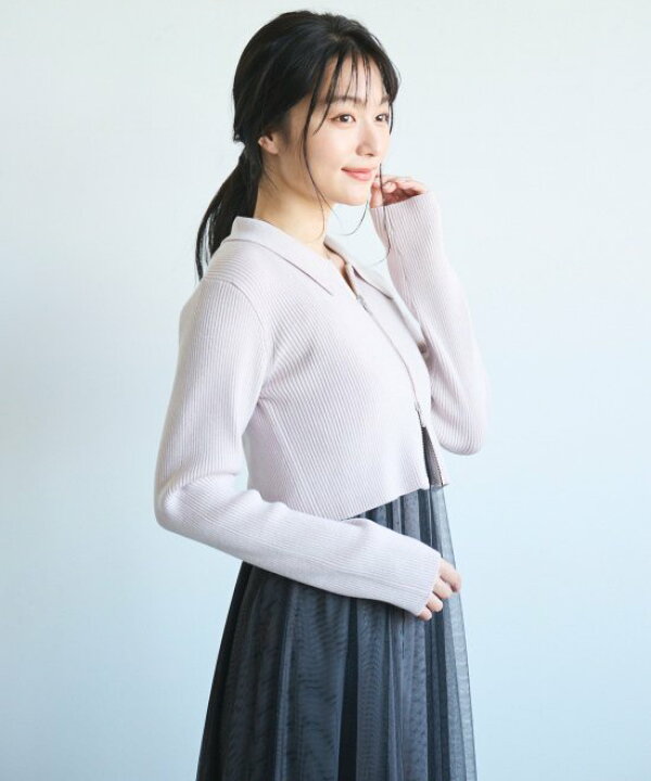 楽天市場】【即日出荷】COCODEAL ココディール ラメ襟付きジップ  