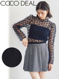 【即日出荷】(最終セール50%OFF) COCODEAL ココディール ネップツイードプリーツレイヤースカショ 25春夏 75116547 ショートパンツ ボトム【新作】 25sp