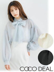 【即日出荷】(最終セール50%OFF) COCODEAL ココディール シアーリボンブラウス 25春夏. 75218252 シャツ・ブラウス トップス【新作】 25sp