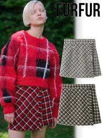 【即日出荷】(セール50%OFF) FURFUR ファーファーロービングチェックスカショーパン 24秋冬. RWFP245037 ショートパンツ ボトム【新作】ss12