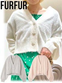 【即日出荷】(セール50%OFF) FURFUR ファーファー ハートビジューボタンカーディガン 24秋冬 RWNT245060 カーディガン ニット特集【新作】ss12