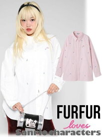 【即日出荷】(限定価格30%OFF&500円OFF) FURFUR ファーファー FRESH PUNCH 刺繍シャツ 25秋冬 RWFT254066 シャツ・ブラウス トップス　サンリオコラボ【新作】 26sp