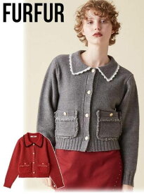 【即日出荷】(限定価格10%OFF&500円OFF) FURFUR ファーファー ツイーディニットジャケット 25秋冬 RWNT254043 ジャケット 　トップス　アウター【新作】