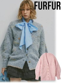 【即日出荷】(限定価格10%OFF&500円OFF) FURFUR ファーファー スターモチーフ刺繍カーディガン 25秋冬. RWNT255026 カーディガン 【新作】トップス