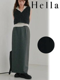 【即日出荷】【待望追加】 (限定価格15%OFF&500円OFF) Hella ヘラ melange tight skirt 25秋冬 h253-33 タイトスカート メランジタイトスカート ロング ペンシル　ボトム【新作】
