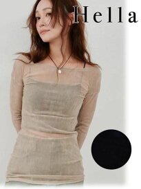 【予約】(期間限定10%OFF) Hella ヘラflocky tulle top 26春夏予約 h261-14 ニットトップス 入荷予定 : 2月中旬〜　トップス