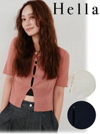 【予約】(期間限定10%OFF) Hella ヘラcropped sheer knit cardigan 26春夏予約 h261-90 カーディガン 入荷予定 : 4月中旬〜　トップス