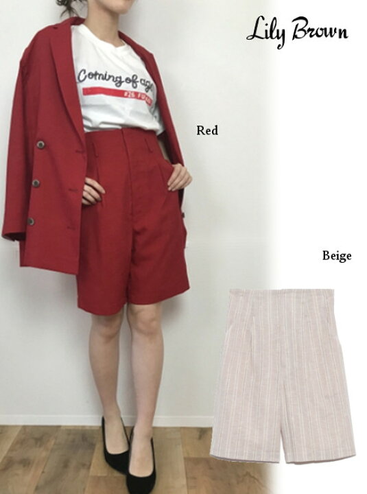 楽天市場 夏セール60 Off Lily Brown リリーブラウン ハイウエストハーフパンツ 19春夏 Lwfp1978 ショートパンツ Heartyselect 楽天市場店