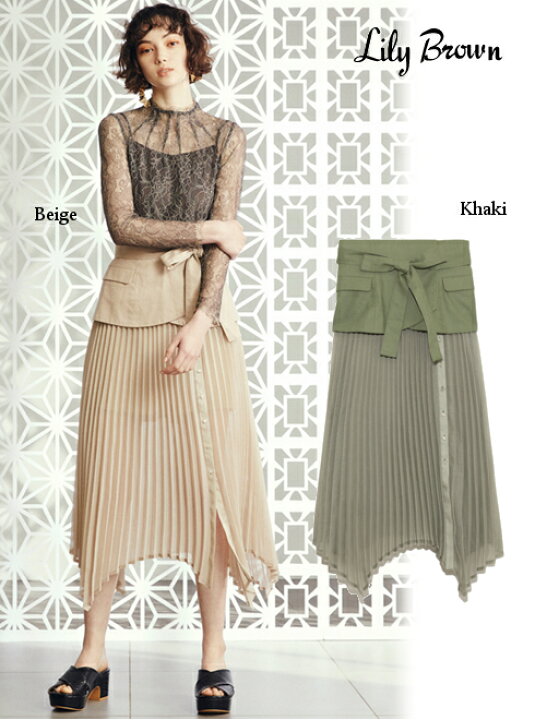 楽天市場 夏セール50 Off Lily Brown リリーブラウン プリーツシアースカート 春夏 Lwfs68 フレアスカート 夏アイテム Heartyselect 楽天市場店