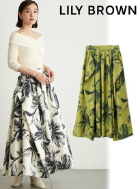 【即日出荷】ファイナルセール60%OFF! Lily Brown リリーブラウン バックリボンタックスカート 23秋冬 LWFS234140 フレアスカート ボトム【lilybrown】