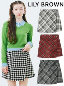 【即日出荷】(限定価格10%OFF&500円OFF) Lily Brown リリーブラウン ロービングチェックスカショ 25秋冬LWFP254093 ショートパンツ 　ボトム【新作】