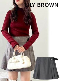 【即日出荷】(限定価格20%OFF&500円OFF) Lily Brown リリーブラウン サイドベルトプリーツスカショーパン 25秋冬 LWFP254178 ショートパンツ ボトム【新作】 26sp