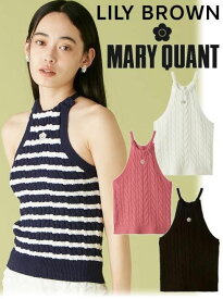 【即日出荷】(期間限定10%OFF&500円OFFクーポン) Lily Brown リリーブラウン【MARY QUANT】アメスリケーブルニット 25春夏. LWNT254007 タンクトップ・ノースリーブトップス トップス マリークワント コラボ マリクワ【新作】
