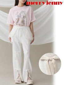 【即日出荷】(最終セール50%OFF) merry jenny メリージェニー Ribbon Riboonスウェットパンツ 25春夏. 282520700301 パンツ ボトム【新作】 25sp