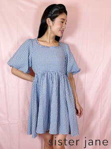 �y�����o�ׁz(�ŏI�Z�[��60%OFF) sister jane �V�X�^�[�W�F�[�� Pebble Gingham Mini Dress 22�t��. 25SJ03DR1618 �t���A�����s�[�X�@22�t�����s ��