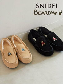 【即日出荷】(2BUY10%OFF)ファイナルセール20%OFF! Snidel スナイデル BEARPAW コラボモカシン 23秋冬. SWGS241685 フラットシューズ ベアパウ　コラボ　クマ　ベア　【snidel】ムートン 【ラッピング】