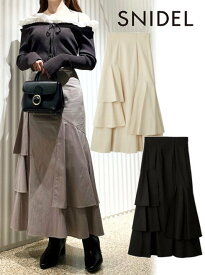 【即日出荷】(セール50%OFF) snidel スナイデル デザインティアードスカート 24秋冬SWFS244213 ロング・マキシスカート 【snidel】ボトム【新作】 ss12