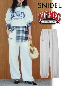 【即日出荷】(限定価格10%OFF&500円OFF) snidel スナイデル NUTMEGコラボスウェットパンツ 25秋冬 SWCP254198 スウェット・パーカー 　ボトム【新作】