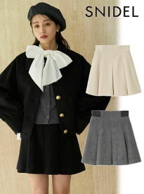 【即日出荷】(限定価格10%OFF&500円OFF) snidel スナイデル ウエストリブプリーツミニスカート 25秋冬　SWFS254269 フレアスカート ボトム【新作】