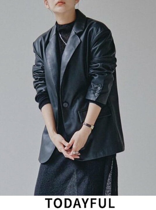 楽天市場】【予約】TODAYFUL トゥデイフル Ecoleather Tailored Jacket 