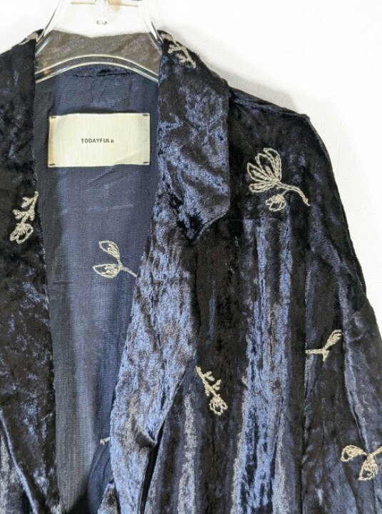 楽天市場】【予約】TODAYFUL トゥデイフル Embroidery Velour Jacket 
