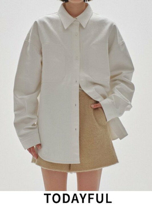 楽天市場】【予約】 TODAYFUL トゥデイフル Cottontwill Over Shirts 