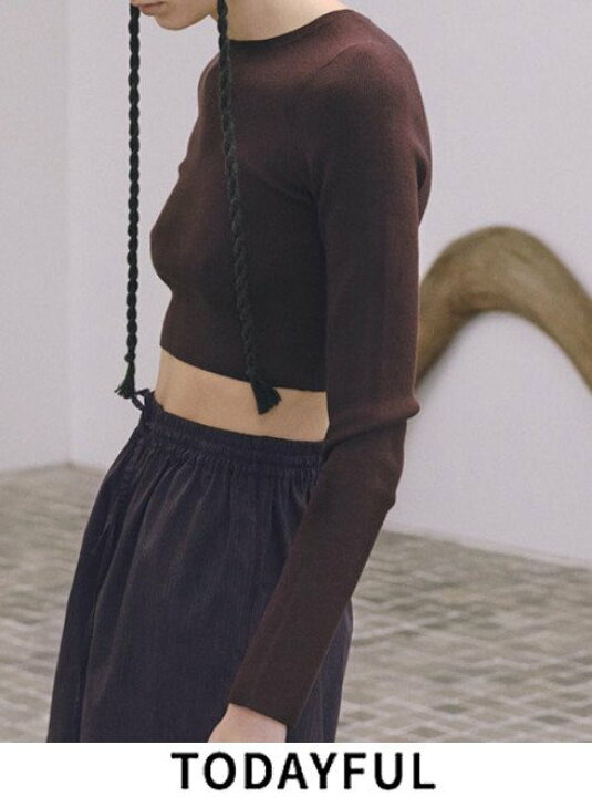 楽天市場】【即日出荷】TODAYFUL トゥデイフル Cropped Smooth Knit 
