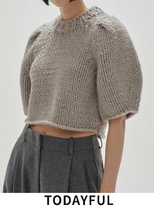 楽天市場】【予約】 TODAYFUL トゥデイフル Puffsleeve Hand Knit☆ 24  
