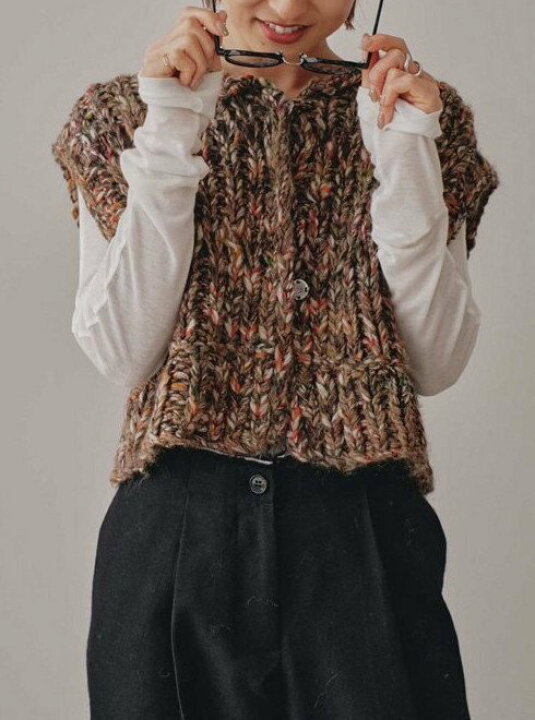 楽天市場】【予約】 TODAYFUL トゥデイフル Mix Handknit Vest☆ 24 