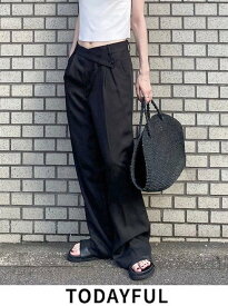 【予約】TODAYFUL トゥデイフル Asymmetry Twill Trousers★ 24秋冬予約 12420708 パンツ 入荷予定 : 7月下旬～ボトム 2024 pre-fall collection アシンメトリー ツイル トラウザー