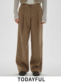【即日出荷】 (最終セール40%OFF) TODAYFUL トゥデイフル Lowwaist Wool Trousers★ 24秋冬. 12420713 パンツ　　ローウエストウールトラウザーズ ロング【新作】 ss12 25sp