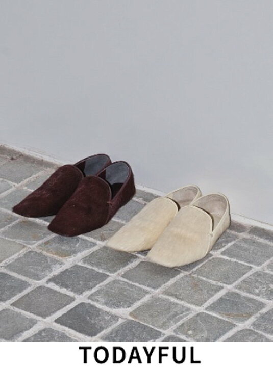 楽天市場】【予約】TODAYFUL トゥデイフル Squaretoe Fur Shoes☆ 24  