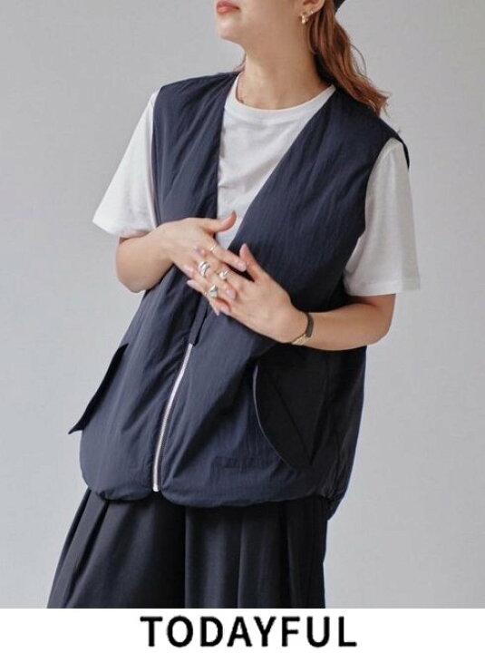 楽天市場】【予約】TODAYFUL トゥデイフル Vneck Nylon Vest ☆ 24春夏  