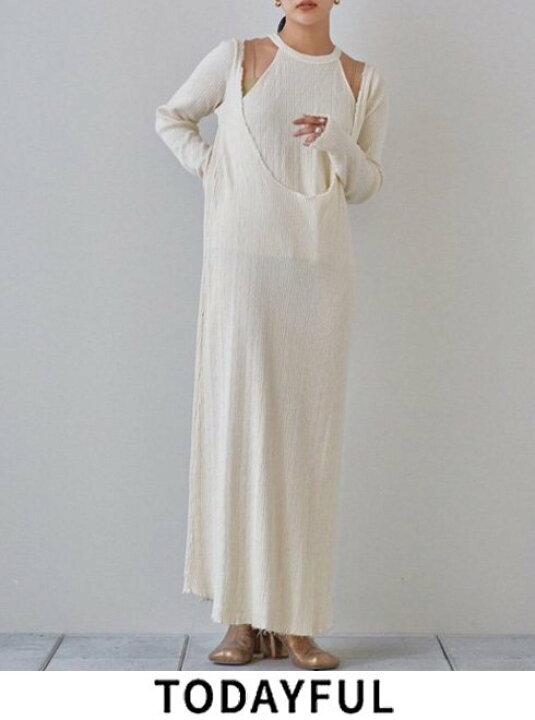 楽天市場】【 即日出荷】TODAYFUL トゥデイフル Layered Rib Dress 24 