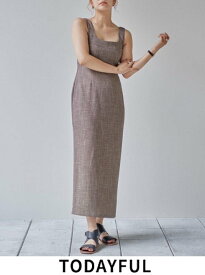 【予約】TODAYFUL トゥデイフル Check Pencil Dress ★ 24春夏予約 12410316 マキシワンピース チェックペンシルドレス ロング丈 入荷予定 : 5月中旬～ 2024春夏コレクション. 【クーポン利用不可】