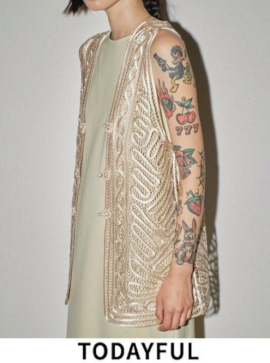 楽天市場】【予約】TODAYFUL トゥデイフル Embroidery Middle Vest 24 