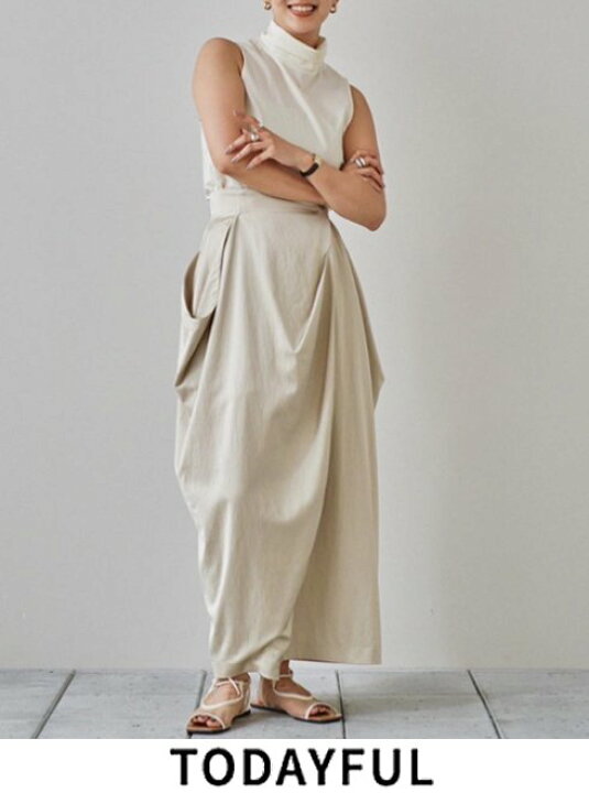 楽天市場】【即日出荷】TODAYFUL トゥデイフル Satin Drape Skirt 